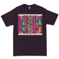 Plum tie dye hearts and butterfly with flowers Premium Tee - Artiststas