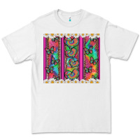 White tie dye hearts and butterfly with flowers Premium Tee - Artiststas