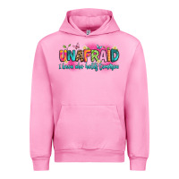 Fuchsia Pink unafraid i know who holds tomorrow Urban Hoodie - Artiststas