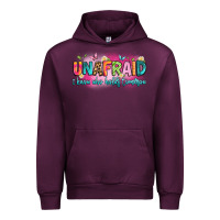 Mauve Wine unafraid i know who holds tomorrow Urban Hoodie - Artiststas