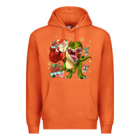 Carrot Christmas dinosaur Premium Hoodie - MaliasSmallBusiness