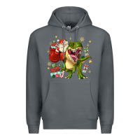Rock Christmas dinosaur Premium Hoodie - MaliasSmallBusiness