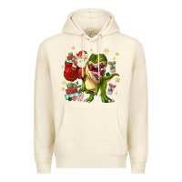 Sandshell Christmas dinosaur Premium Hoodie - MaliasSmallBusiness