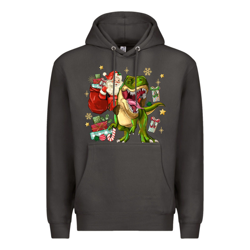 Christmas Dinosaur Premium Hoodie by MaliasSmallBusiness | Teevron