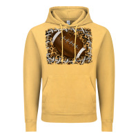 Vintage Mustard leopard american football backround Vintage Hoodie - RanaPortraitStore