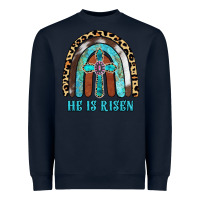 Navy He Is Risen Heavyweight Sweatshirt - RanaPortraitStore