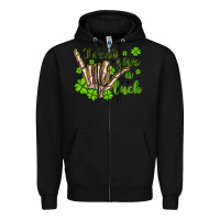 Black i don t give a luck Zipper Hoodie - Artiststas