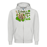 Dove Grey i don t give a luck Zipper Hoodie - Artiststas