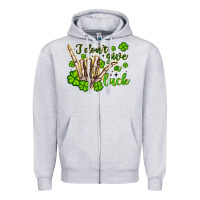 Heather Grey i don t give a luck Zipper Hoodie - Artiststas