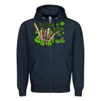Navy i don t give a luck Zipper Hoodie - Artiststas