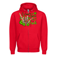 Red i don t give a luck Zipper Hoodie - Artiststas