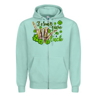 Seafoam i don t give a luck Zipper Hoodie - Artiststas