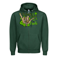 Sports Green i don t give a luck Zipper Hoodie - Artiststas