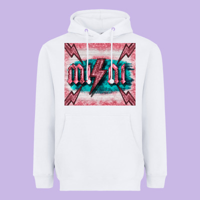 Western Mini Pink Glitter Heavyweight Hoodie Designed By Barkaloodesign