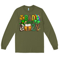 Army Green Bad and boozy st. patricks day Long Sleeve Tee - Neo Western