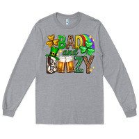 Heather Grey Bad and boozy st. patricks day Long Sleeve Tee - Neo Western