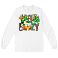 White Bad and boozy st. patricks day Long Sleeve Tee - Neo Western
