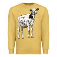 Antique Gold Holstein Heifer Premium Sweatshirt - LillyAllenDesigns