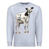 Heather Grey Holstein Heifer Premium Sweatshirt - LillyAllenDesigns