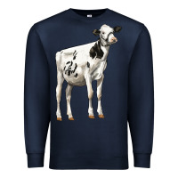 Navy Holstein Heifer Premium Sweatshirt - LillyAllenDesigns