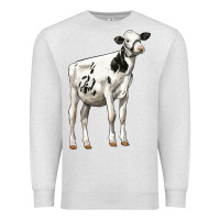Oatmeal Heather Holstein Heifer Premium Sweatshirt - LillyAllenDesigns