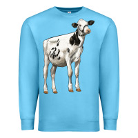 Ocean Blue Holstein Heifer Premium Sweatshirt - LillyAllenDesigns