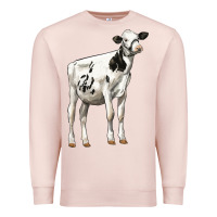 Pale Pink Holstein Heifer Premium Sweatshirt - LillyAllenDesigns