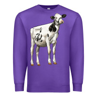 Purple Holstein Heifer Premium Sweatshirt - LillyAllenDesigns