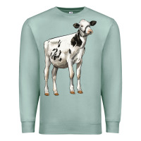 Seafoam Holstein Heifer Premium Sweatshirt - LillyAllenDesigns