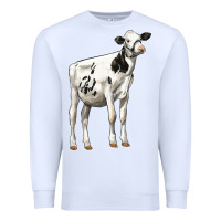 White Holstein Heifer Premium Sweatshirt - LillyAllenDesigns