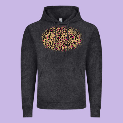 Vintage Hoodie leopard pattern