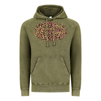 Vintage Olive leopard pattern Vintage Hoodie - RanaPortraitStore