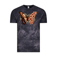 Cloud Black melanin  butterfly Vintage Tee - Zillion Design Studio