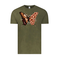 Vintage Olive melanin  butterfly Vintage Tee - Zillion Design Studio