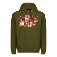 Army Green mexican pan dulce coffee cups Premium Hoodie - MaliasSmallBusiness