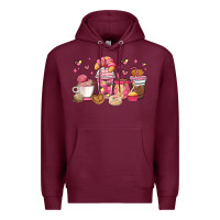 Burgundy mexican pan dulce coffee cups Premium Hoodie - MaliasSmallBusiness