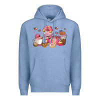 Colony Blue mexican pan dulce coffee cups Premium Hoodie - MaliasSmallBusiness