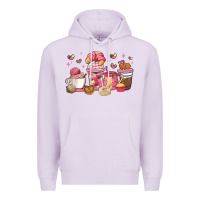 Lilac mexican pan dulce coffee cups Premium Hoodie - MaliasSmallBusiness