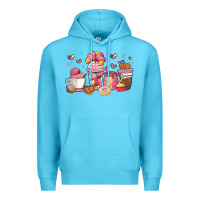 Ocean Blue mexican pan dulce coffee cups Premium Hoodie - MaliasSmallBusiness