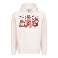 Pale Pink mexican pan dulce coffee cups Premium Hoodie - MaliasSmallBusiness