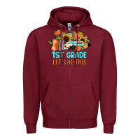 Burgundy 1 st grade let's do this Zipper Hoodie - JahusDesignShop