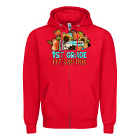 Red 1 st grade let's do this Zipper Hoodie - JahusDesignShop