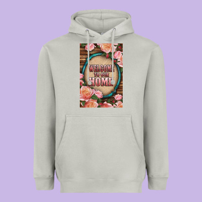 Western Welcome To Our Home Heavyweight Hoodie Designed By Lillyallendesigns