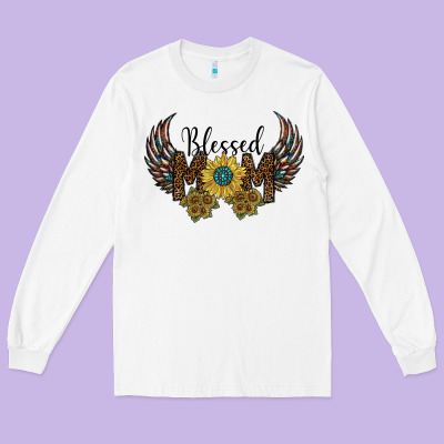 Blessed Mom Long Sleeve Tee Designed By Sublimationcraftshop