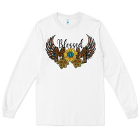 White blessed mom Long Sleeve Tee - SublimationCraftShop