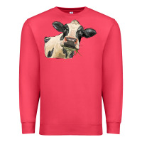 Cardinal holstein heifer face Premium Sweatshirt - LillyAllenDesigns