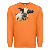 Carrot holstein heifer face Premium Sweatshirt - LillyAllenDesigns