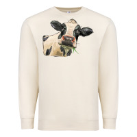Sandshell holstein heifer face Premium Sweatshirt - LillyAllenDesigns