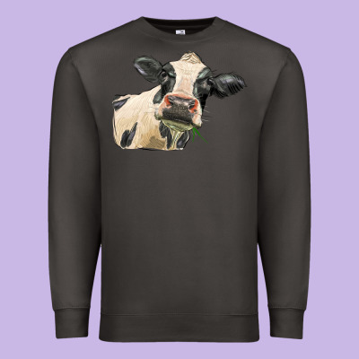 Holstein Heifer Face Premium Sweatshirt Designed By Lillyallendesigns