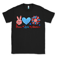 Black peace love america Classic Tee - HRA Design Shop